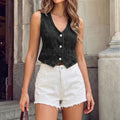 Fashionexport cross-border women's clothing new arrival  independent station washed denim vest hot girl vest tops women's trendy