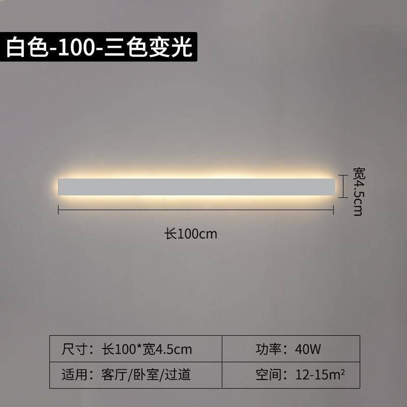 Long strip wall lamp modern casual living room sofa background wall lamp normcore bedroom bedside lamp aisle staircase lamp