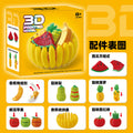 New cross-border 3d printed fruit decompression set - spiral press fruit banana plate storage fruit plate toy