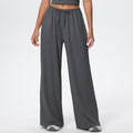 New arrival brushed yoga pants loosecasual drape wide leg flap pocket pants elastic drawstring running fitness sports pants