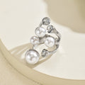 Wholesale pearl ring sets - european & american cross-border vintage faux pearl irregular high-end ring jewelry for women