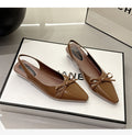 French high heel closed-toe sandals, fairy shoes, 2025 new spring/summer collection, elegant socialite nude pointed-toe pumps