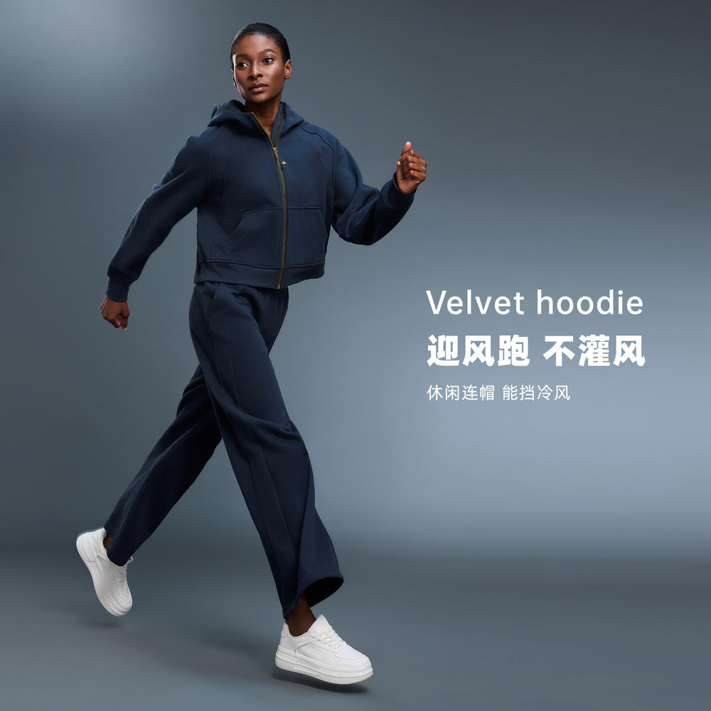 Women's fall/winter hooded cardigan sweatshirt - fleece lined, warm, zip-up jacket - age-defying, loose fit, casual activewear top d25130