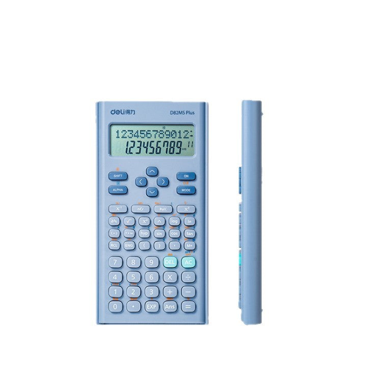 Deli D82MS Plus Function Calculator Junior High School Study Test Portable Color Calculator Junior High School Students