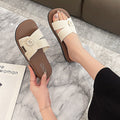 Non-slip spring and summer new arrival british style flip-flops women's thick sole british buckle roman sandals women's slippers new arrival
