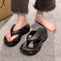 5cm thick sole flip flops women's summer outwear fashion height increasing women's shoes beach shoes women's 2024new arrivalnon-slip slippers