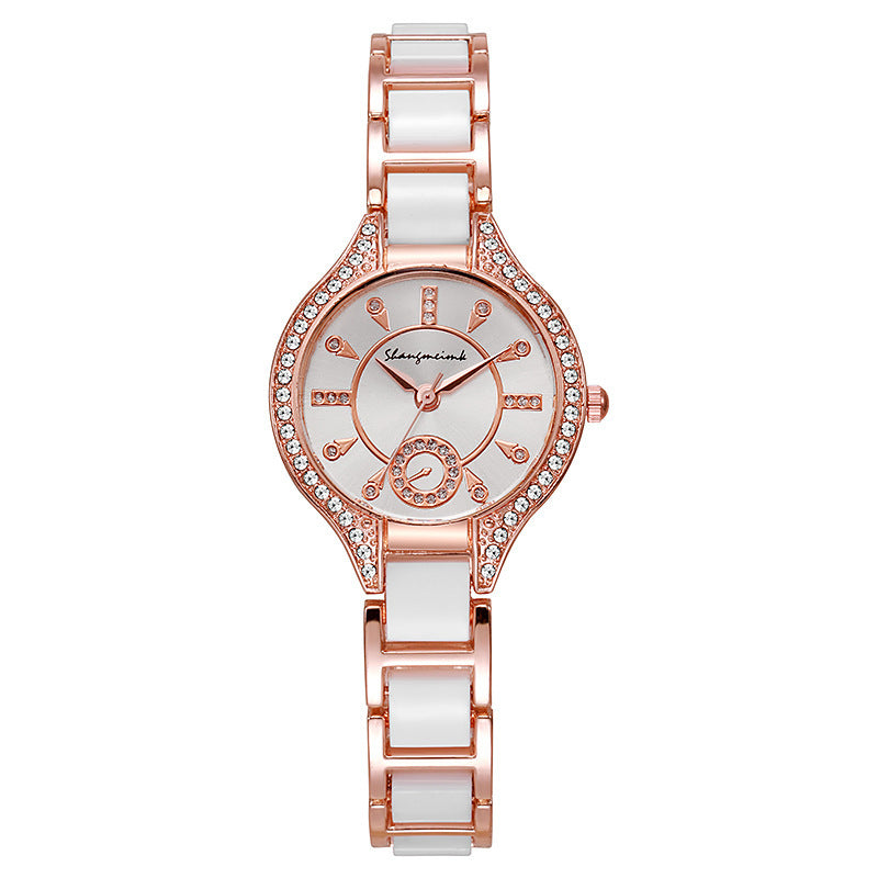 2025 year of the snake: hot women's fashion pieces are here! alloy ceramic quartz watches with stainless steel bands - wholesale