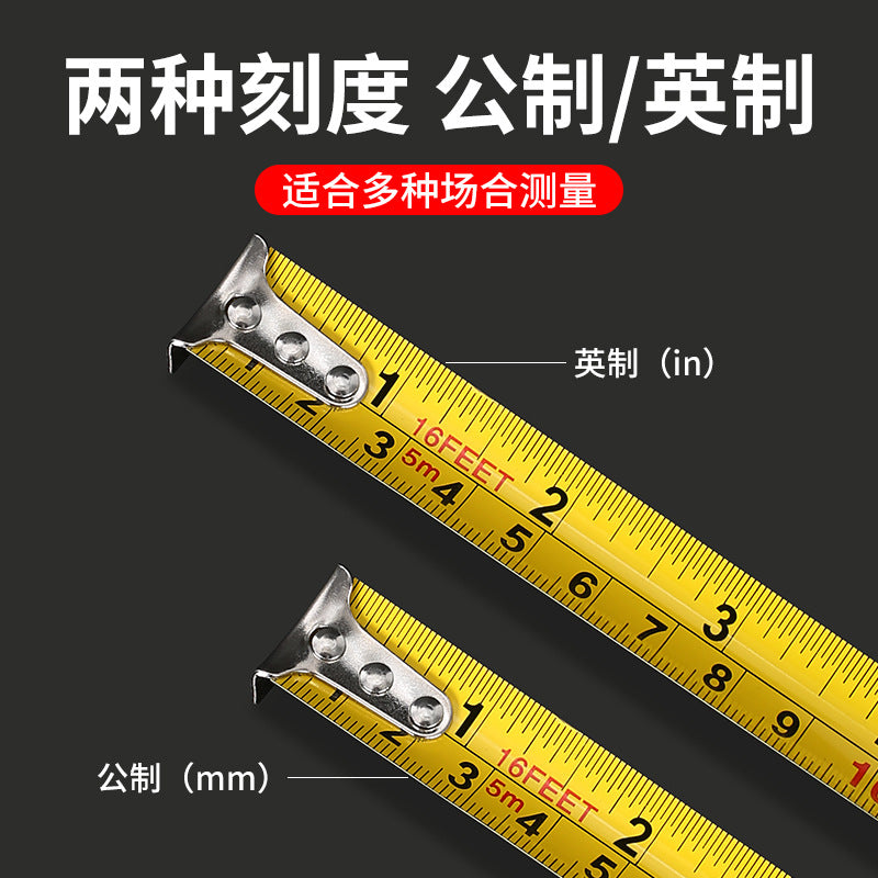 Factory supply wholesale tape measure 5 meters centimeter 3 meters thickened rubber anti-drop imperial 7.5m box measure 10 meters steel tape measure