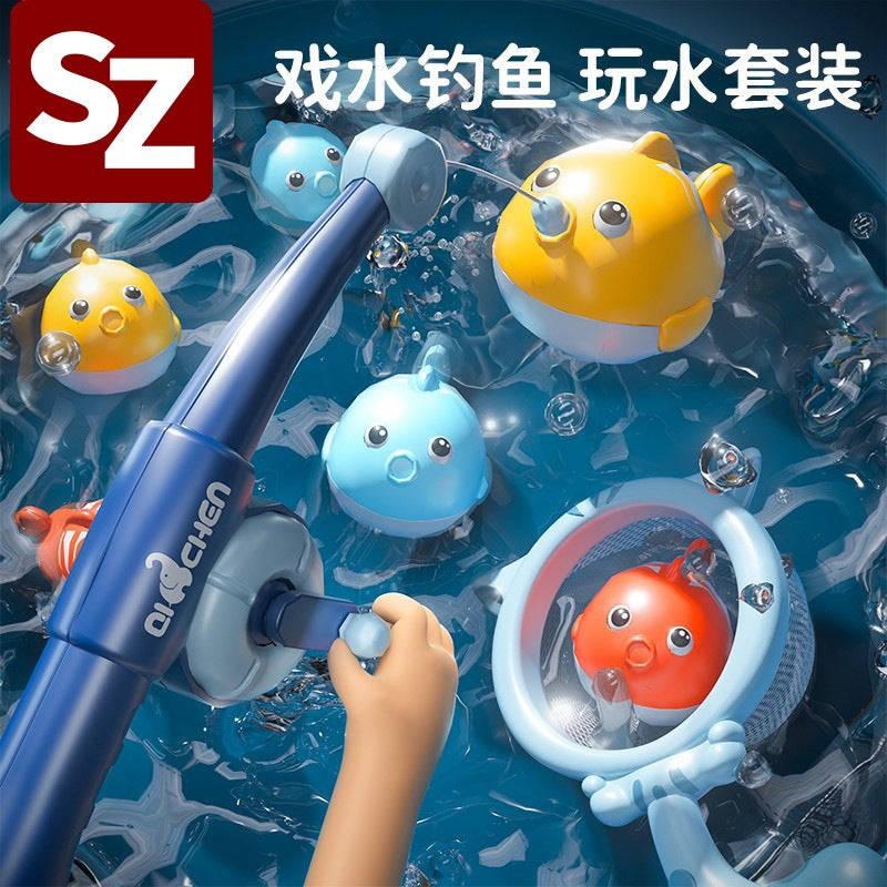 Kids' fishing toy set - magnetic fishing rod with realistic fish - educational toy for toddlers and preschoolers - perfect for summer water play - ages 3+
