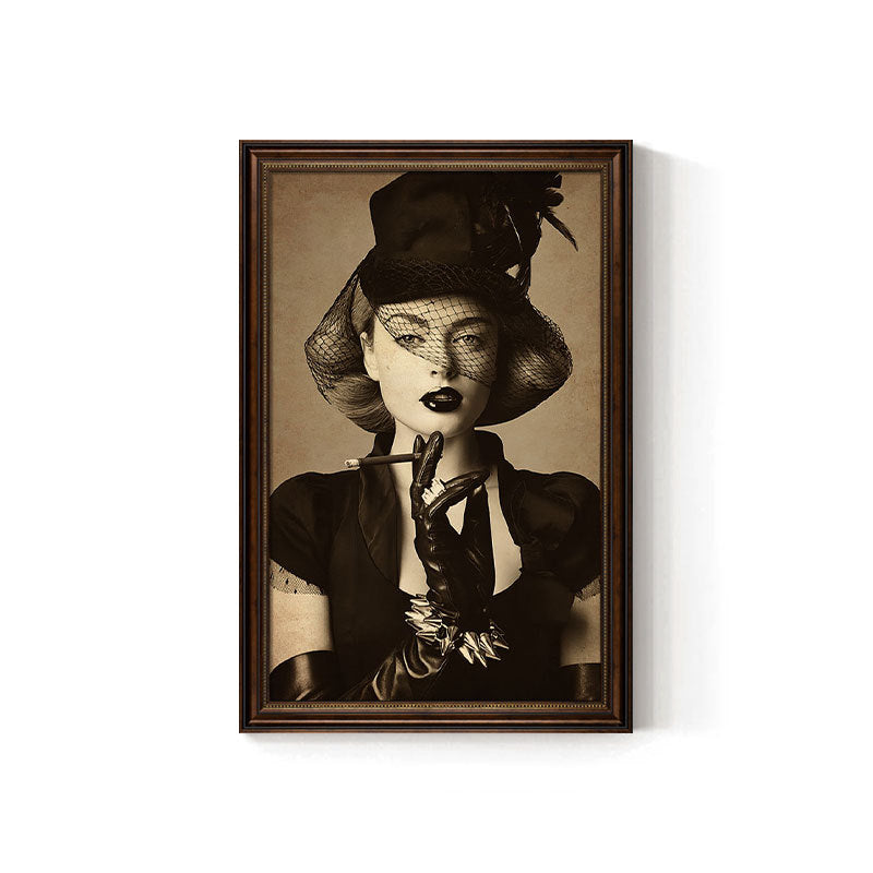 Cigar bar hanging painting American retro beautiful woman bar KTV box wall decoration painting industrial style tobacco and alcohol shop mural