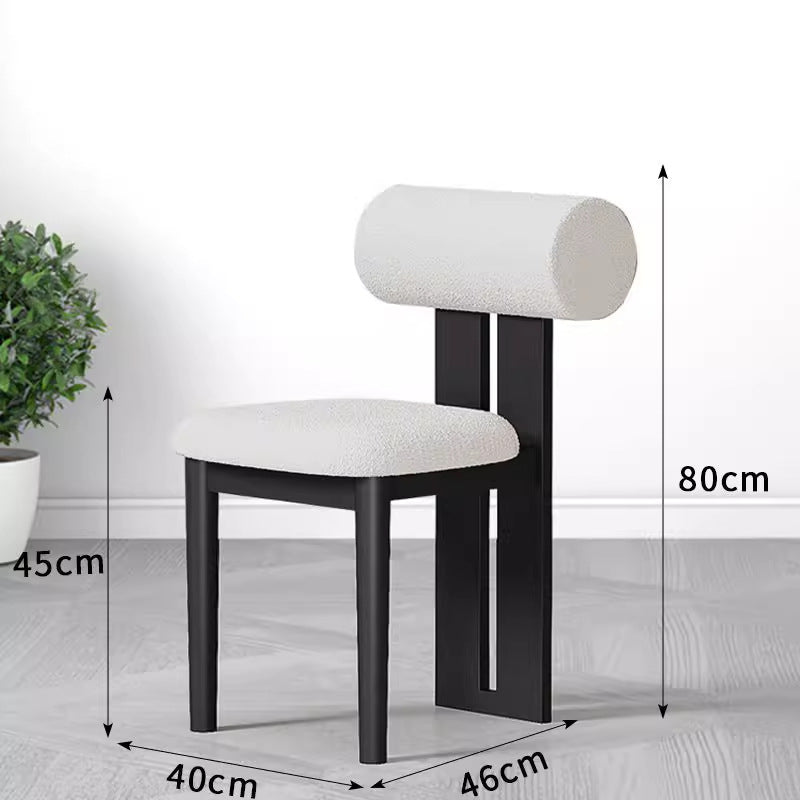 Hippo chair - nordic solid wood dining chair - home, trendy cream style backrest chair - restaurant, hotel designer chair & stool