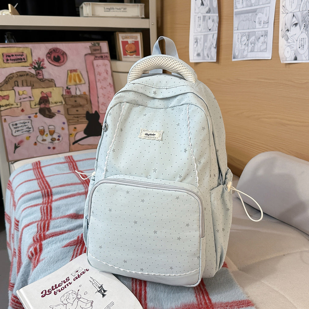 Starry backpack - trendy, high-capacity backpack for middle and high school girls, perfect for tutoring, casual travel, and ins style