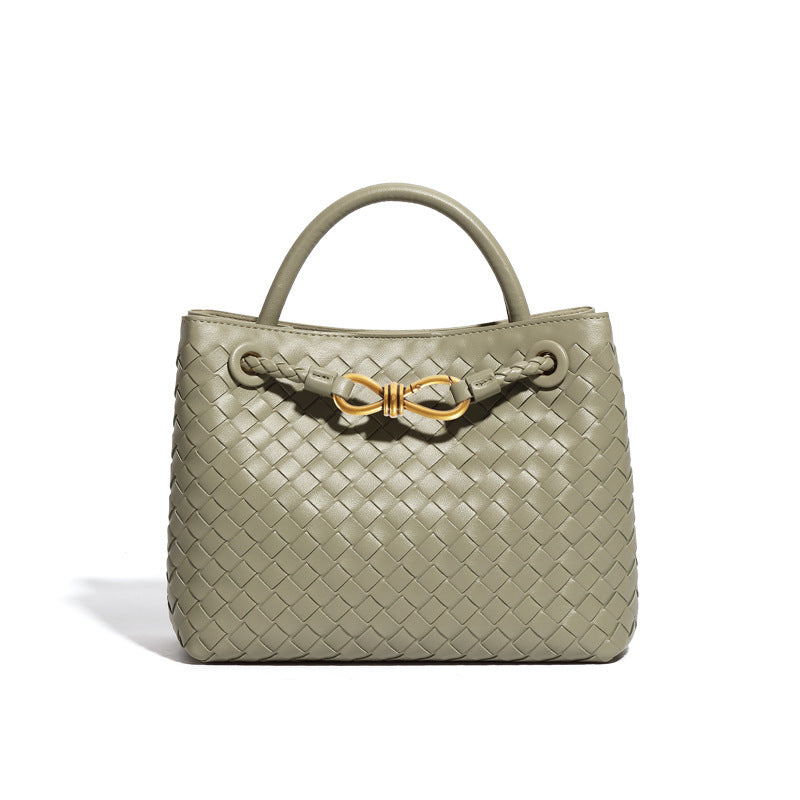 high-quality textured large-capacity handbag, hand-woven bag, personalized simple shoulder messenger women's bag