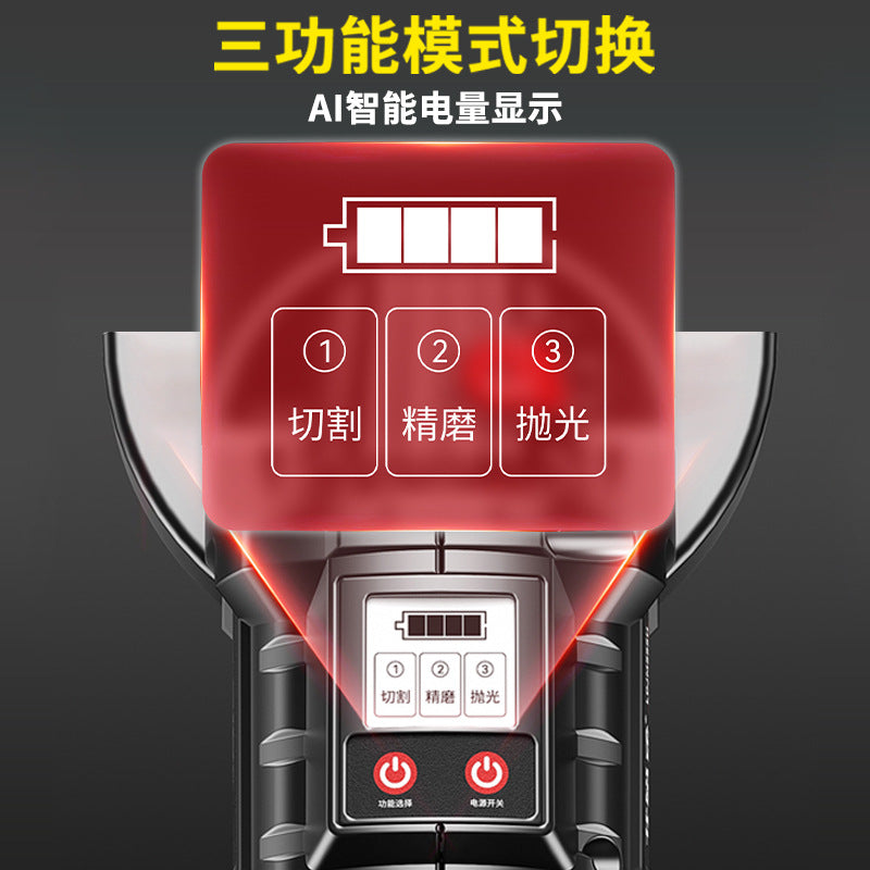 Airidun Brushless Lithium Angle Grinder Rechargeable Polishing Machine Grinder Cutting Machine Rotary Grinder Hand Grinder