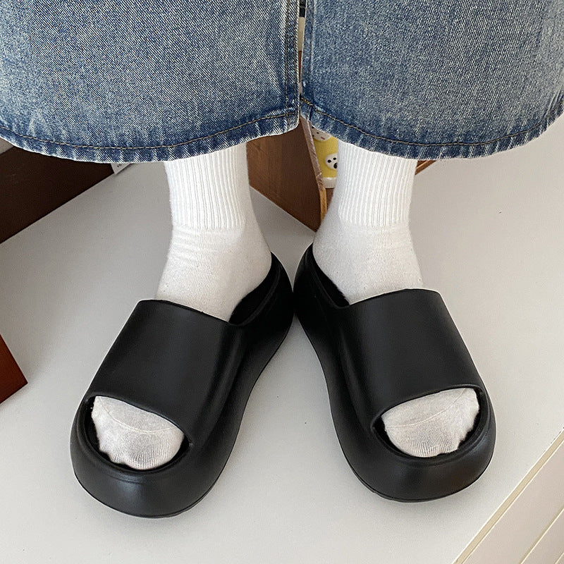 Women's height increasing slippers - new spring/summer collection - indoor home wear, everyday comfort, slip-on, non-slip, thick sole eva sandals
