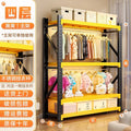 For homeshelves wardrobe bedroom simple assembly coat rack open floor standing hole board angle steel clothes rack storage rack