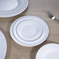 Melamine dinnerware white imitation porcelain premium round plate flat plate plastic dish commercial round plate customization