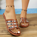 summernew arrivalplus size color matching woven casualflats slippers women's open toe easiest for matchflats flip-flops wholesale