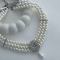 Baroque pearl necklace wholesale cross-border diamond flower sweater chain multi-layer retro niche high-end collarbone chain