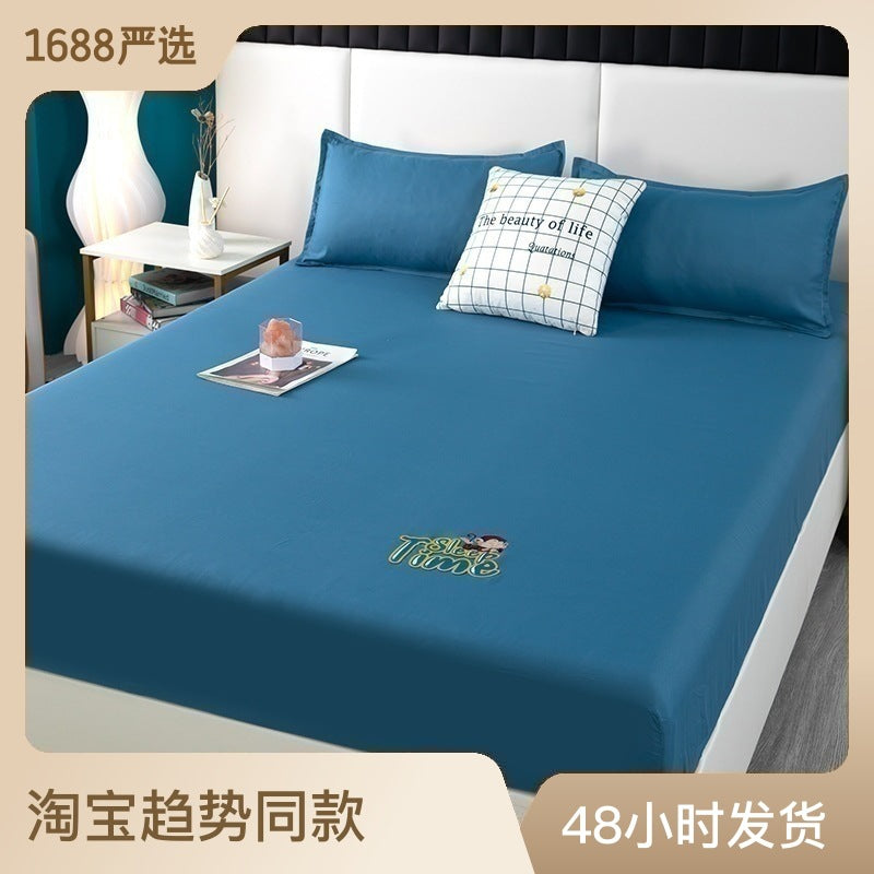 Printing fitted sheet bed cover simmons protective dust cover all-inclusive elastic bed cover that won't pill or shrink