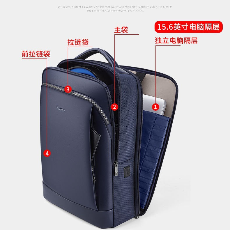 Emperor Paul Backpack Men's Large Capacity Business Backpack Men's Casual Fashion Computer Bag Student School Bag Tide