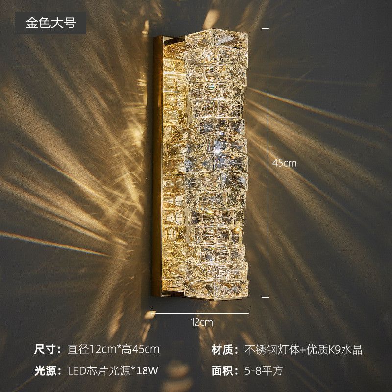 New arrivalaccessible luxury crystal wall lamp high-end modern living room tv wall corridor staircase master bedroom casual bedside wall lamp