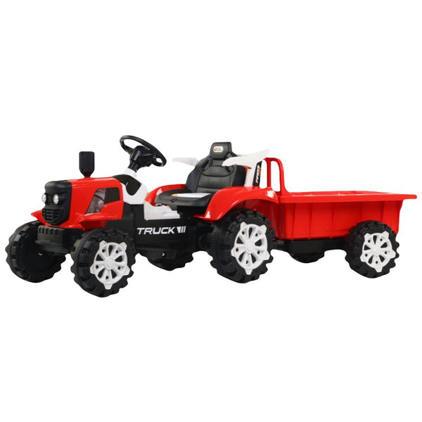 Children's electric tractor electric vehicle four-wheel remote control removable drag bucket adult children toy car birthday gift
