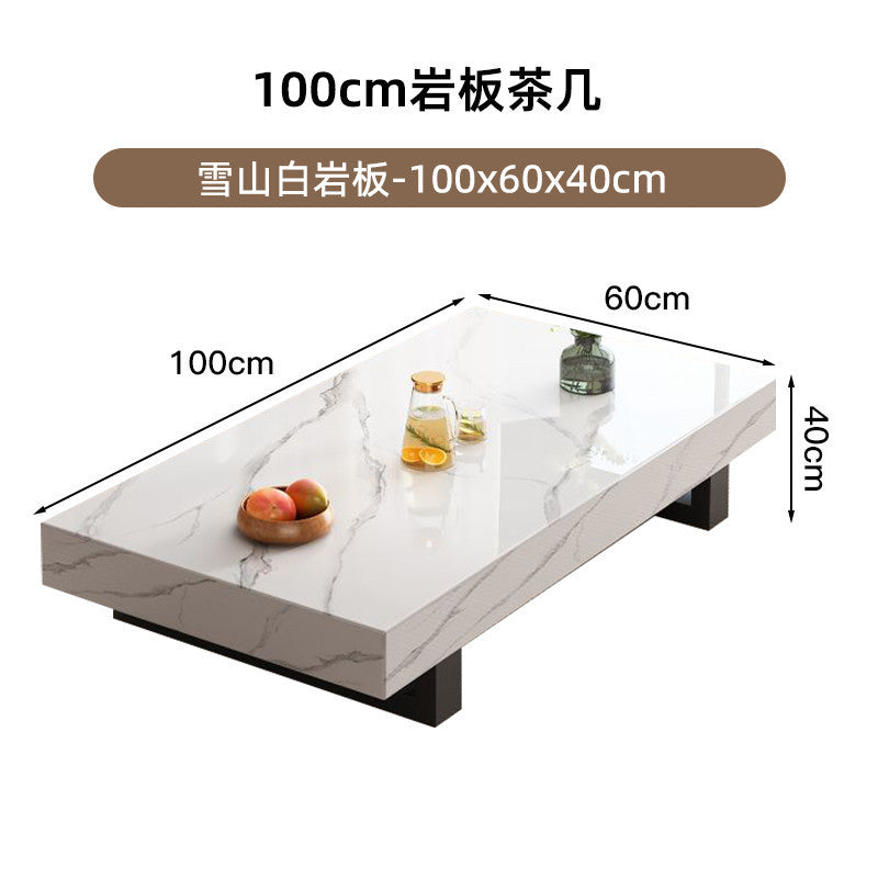 Accessible luxury italian normcore square slate coffee table table casual modern large and small home living room designer tea table
