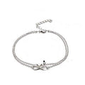 hot-selling foot jewelry 26 english letters alloy 8-figure infinite love heart anklet double-layer jewelry wholesale