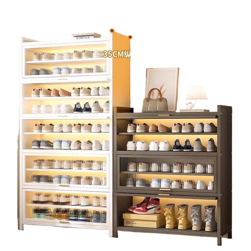 For homemultifunctional all-in-one steel shoe cabinet multi-layer thickened storage cabinet extra thick bedroom storage bold dustproof shoe cabinet