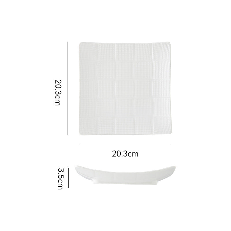 Minimalist white dinnerware restaurant hotel unique creative high-value plating dessert pastry western food plate steak plate