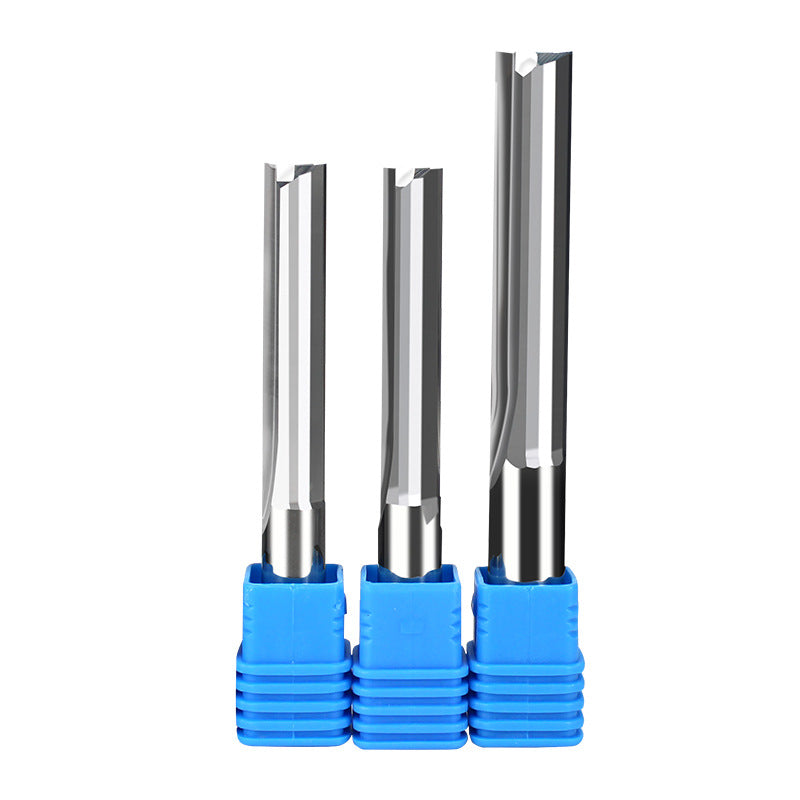 Carbide straight groove milling cutter hard bar 3.175~ 12mmCNC numerical control woodworking tool double edge straight knife cutting knife