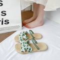 Women's summer fashion sandals: sweet floral two-wear flat sandals, versatile outdoor slippers