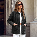 Fashion cross-border exportloose drop-shoulder lapel long sleeves single-breasted double-sided large patch pocket easiest for match layered denim outwear
