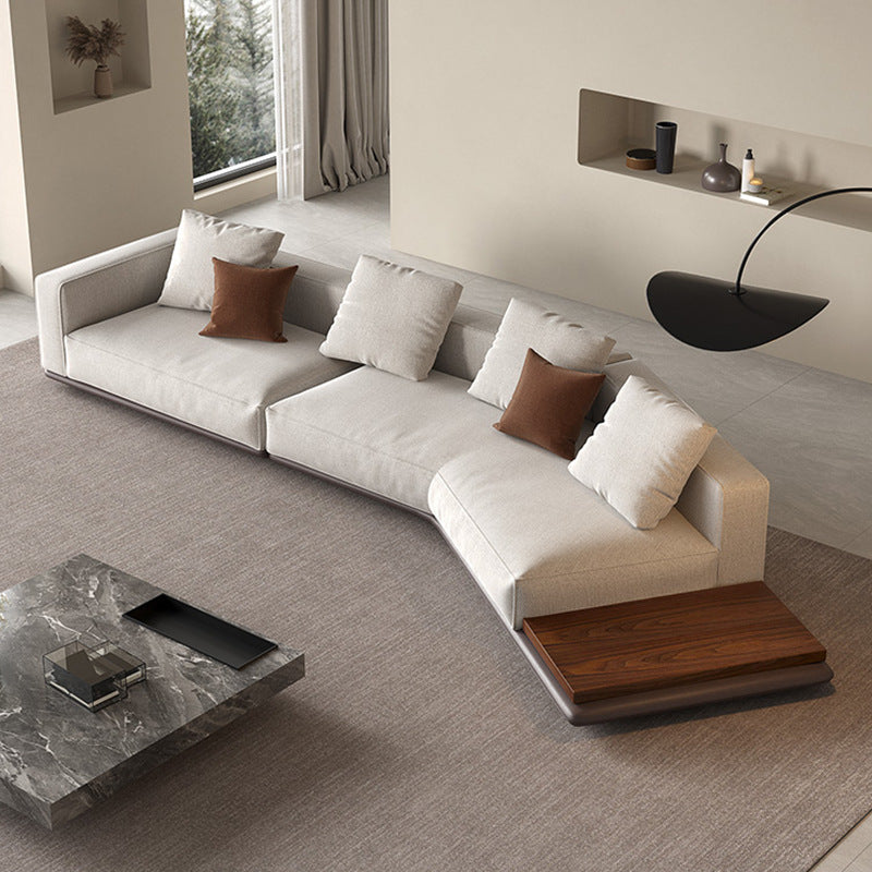 Italian normcore horizon genuine leather sofa casual modern house living room special shaped corner large flat sofa combination