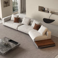 Italian normcore horizon genuine leather sofa casual modern house living room special shaped corner large flat sofa combination