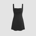 Insnew arrivalfashion cross-border sexysexy girlsense of designbackless waist slimming look a swing dress