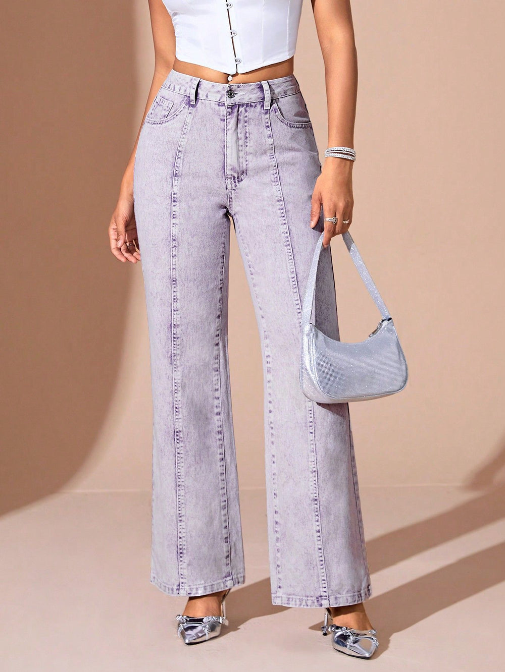 Pre-sale-65221# cross-border fashion foreign trade women's ins straight-leg loose jeans pants