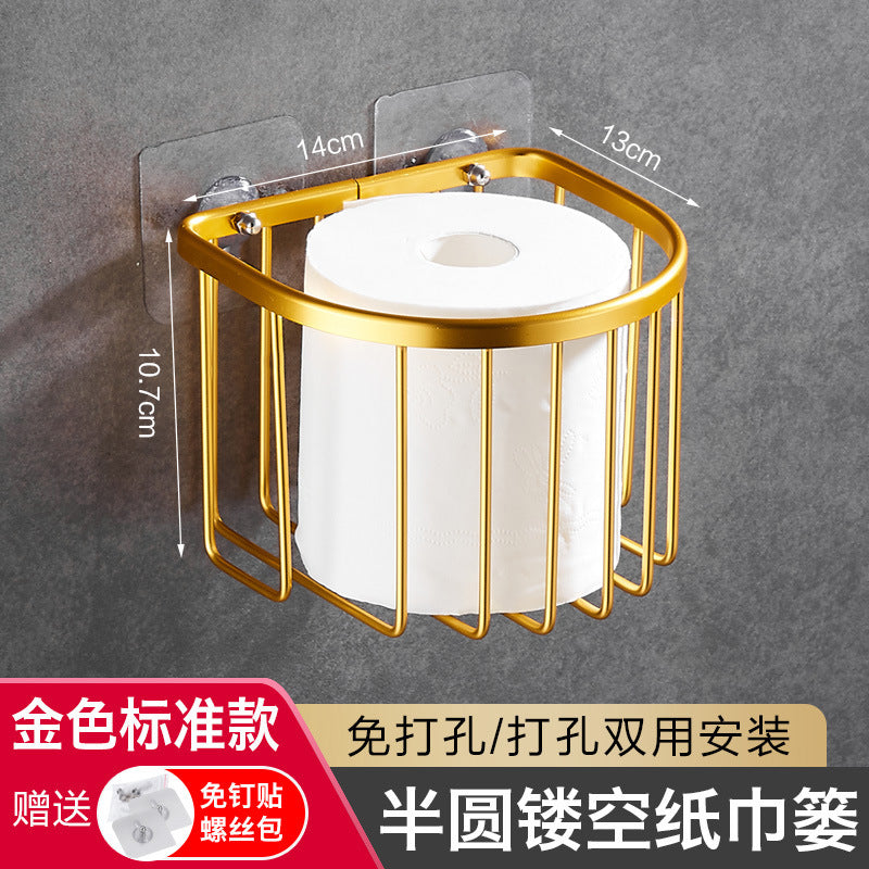 No punching toilet tissue box toilet toilet toilet paper roll paper toilet paper toilet paper storage wall-mounted rack