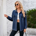 European and american cross-border e-commerce women's spring  new arrival:  independent site washed loose denim shirt top