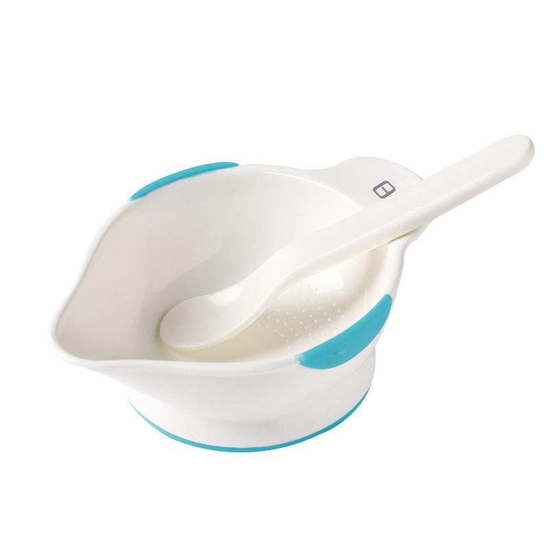 Rikang baby food bowl - special learning bowl for babies, newborn infant rice cereal, soup, grinding, and eating utensil set