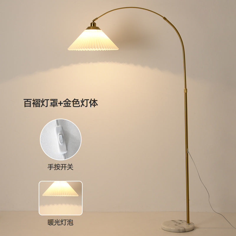 Zhongshan floor lamp ins wind living room living room fishing lamp sofa wall corner lamp study bedroom eye protection floor lamp