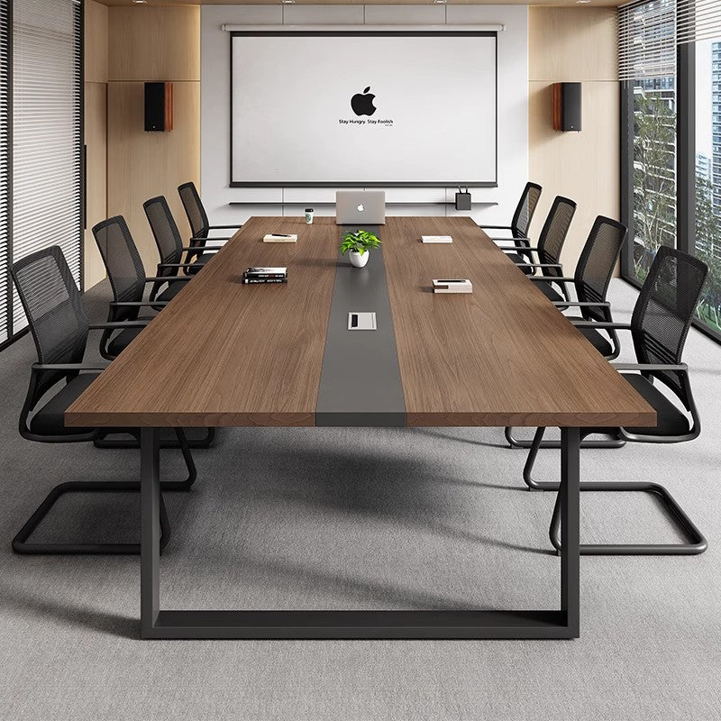 Conference table long rectangular meeting room office desk and chair set minimalist modern office desk panel office furniture