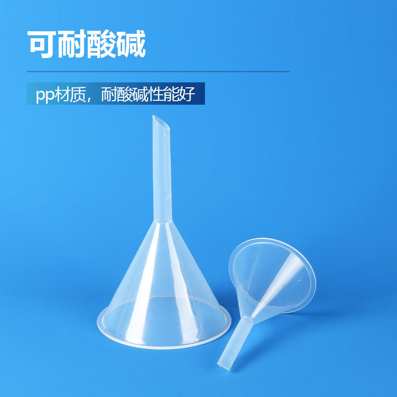 Plastic funnel 60mm90mm triangular funnel conical funnel chemical experiment filter funnel large quantity discount