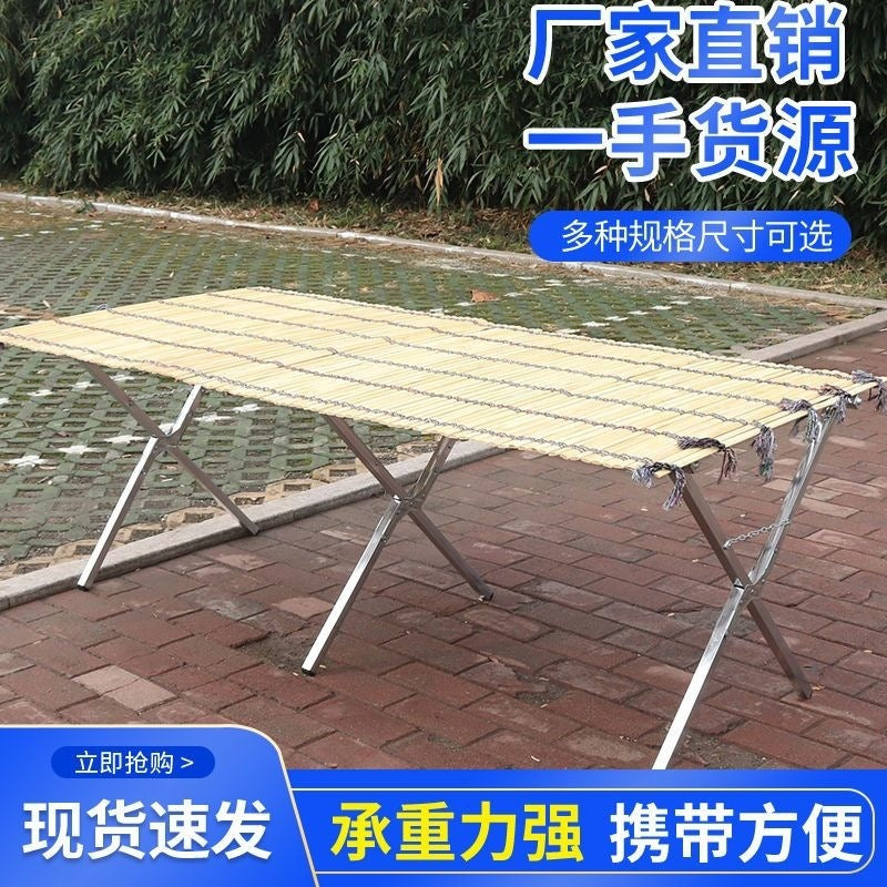 Setting up a stall, folding stall, foldable stall, shelf, shelf, folding stall, shelf, night market, bamboo mat, shelf, thickeneding