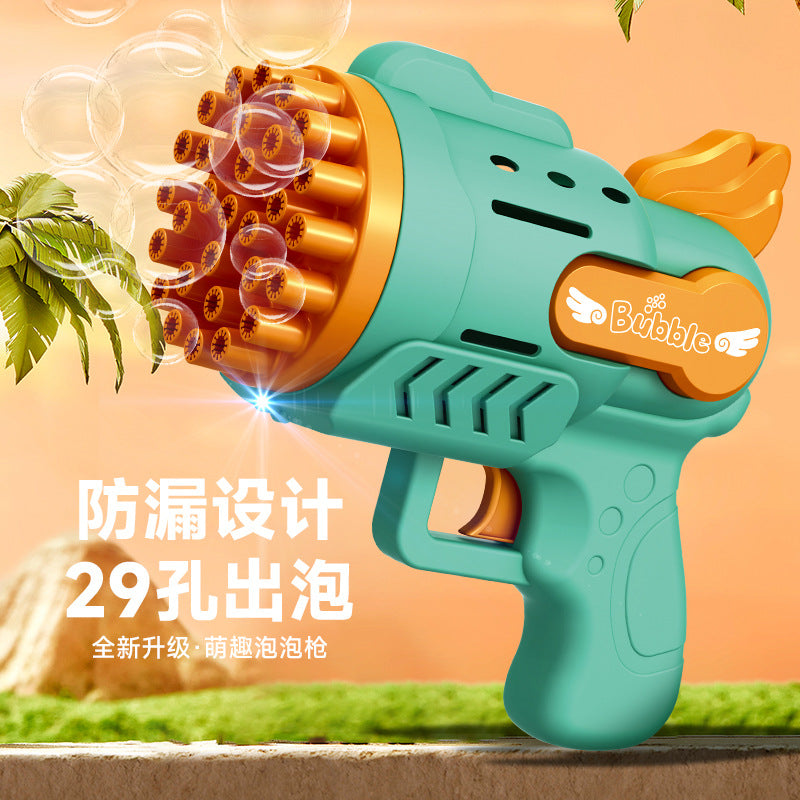 angel 29-hole bubble gun electric gatling bubble machine kids toys blowing bubbles night market street stall