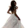 spring new arrivals: women's cross-border fashion -  us & europe style lace dress, deep v wedding gown, maxi skirt