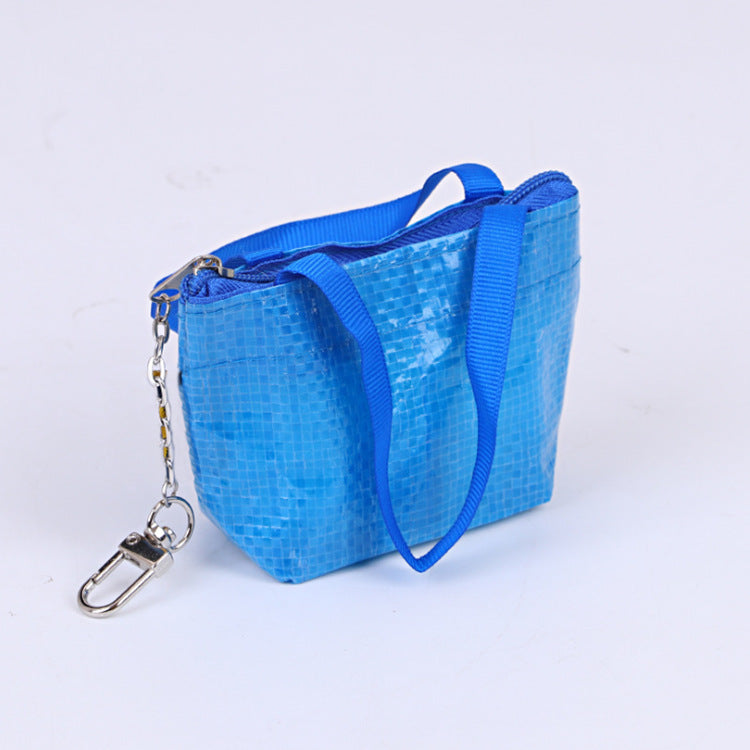 Woven change bag, mobile phone bag, wallet, women's clutch bag, retro bag, zipper storage bag, makeup storage bag, waterproof.