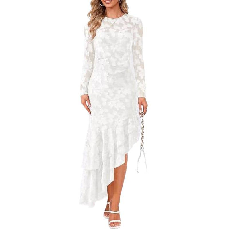 sweet & chic  autumn new arrival: high-end, elegant, relaxed fit, floral dress
