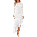 sweet & chic  autumn new arrival: high-end, elegant, relaxed fit, floral dress